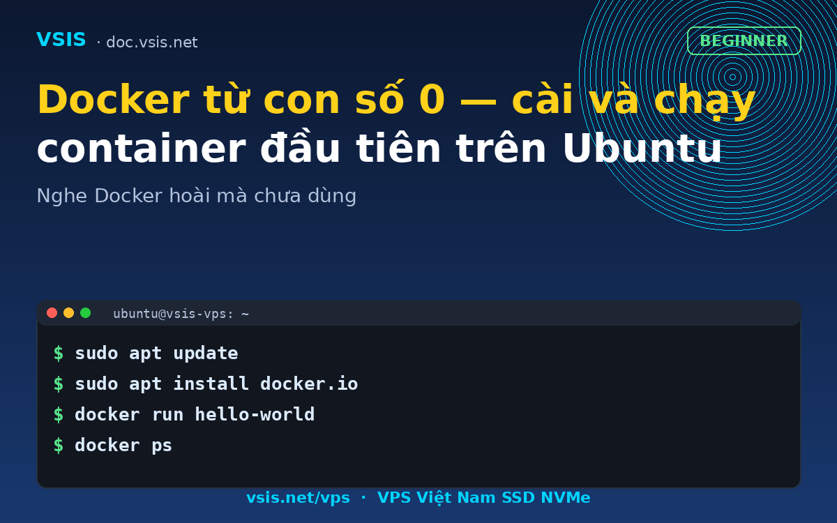 Docker từ con số 0 — cài và chạy container đầu tiên trên Ubuntu
