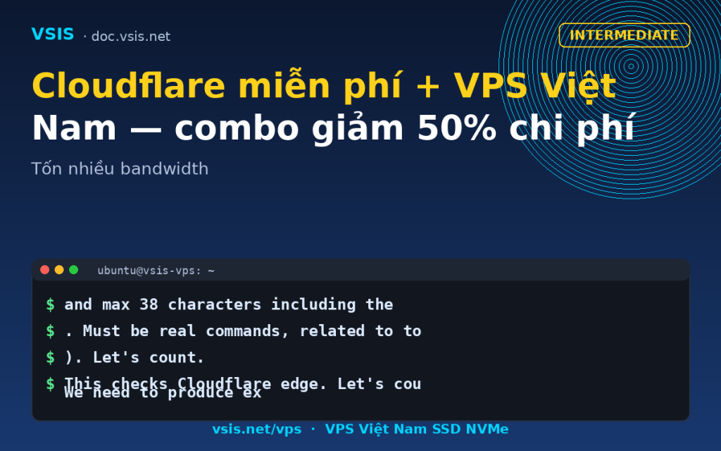 Cloudflare miễn phí + VPS Việt Nam — combo giảm 50% chi phí