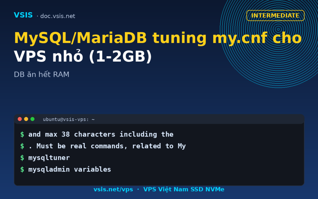 MySQL/MariaDB tuning my.cnf cho VPS nhỏ (1-2GB)