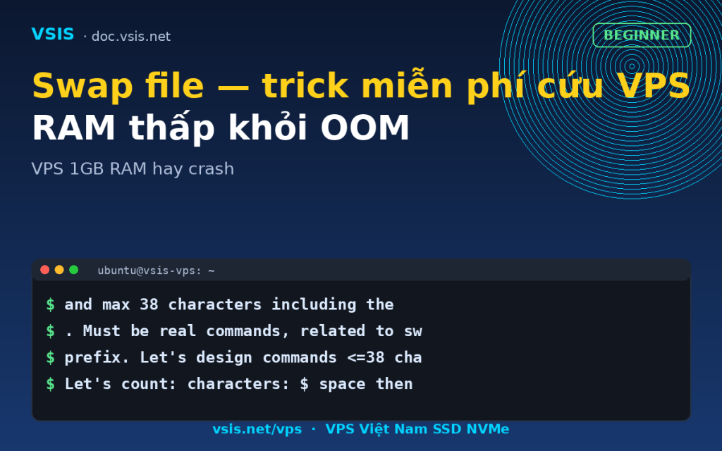 Swap file — trick miễn phí cứu VPS RAM thấp khỏi OOM
