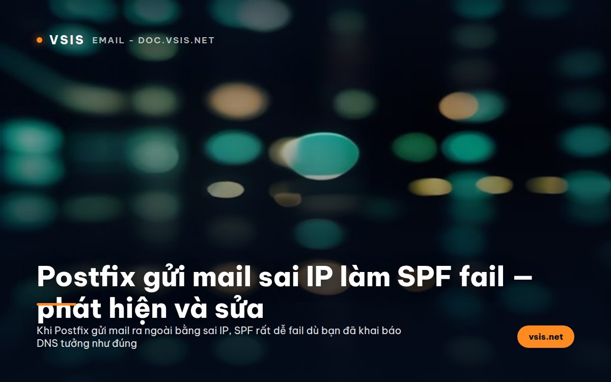 Postfix gửi mail sai IP làm SPF fail - phát hiện và sửa
